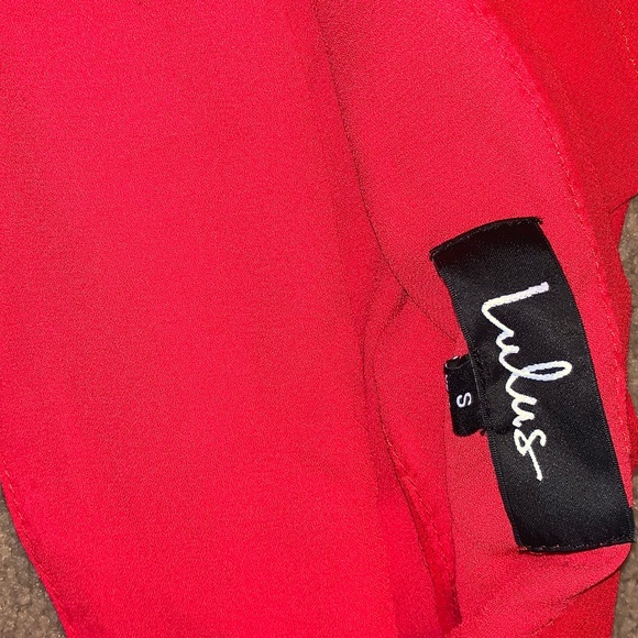 Lulu’s Open Back Ruffle Detail Fit And Flare Dress - Picture 6 of 6